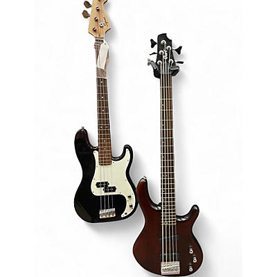 Used Cort ACTION BASS V Trans Crimson Red Electric Bass Guitar