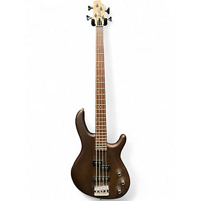 Used Cort Action PJ Open Pore Walnut Electric Bass Guitar