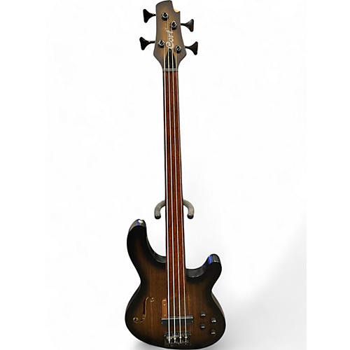 Used Cort B4FL MHPZ Walnut Electric Bass Guitar Walnut