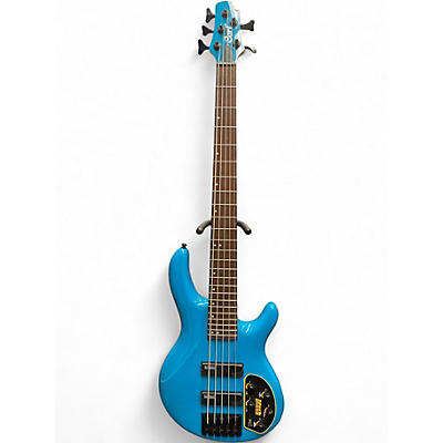 Used Cort C5 DELUXE Blue Electric Bass Guitar