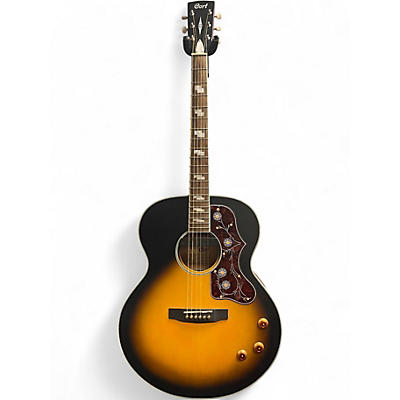 Used Cort CJ-RETRO VSM Sunburst Acoustic Electric Guitar