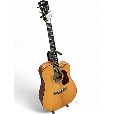 Used Cort DC6 Natural Acoustic Electric Guitar
