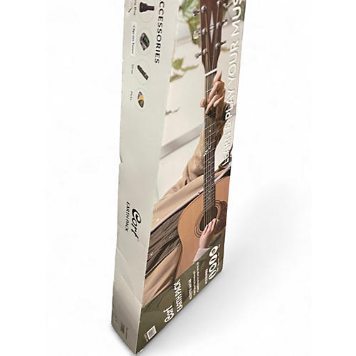 Used Cort Earth 60 Natural Acoustic Guitar Pack Natural