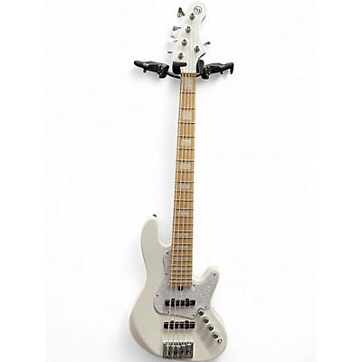 Used Cort Elrick NJS5 White Electric Bass Guitar