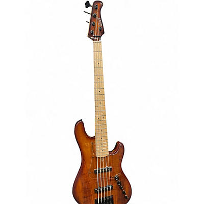 Used Cort GB FUSION 5 Amber Electric Bass Guitar