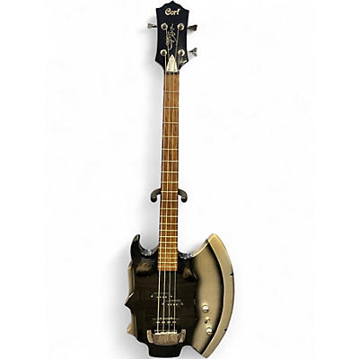 Used Cort Gene Simmons AXE Ebony Electric Bass Guitar