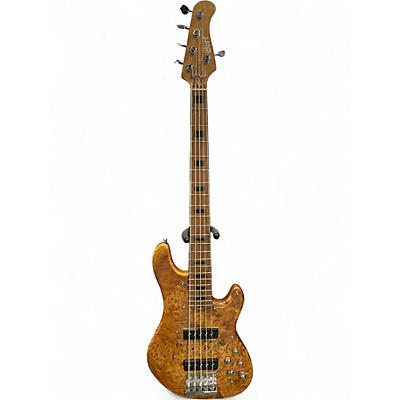 Used Cort Modern 5 Poplar Burl Electric Bass Guitar