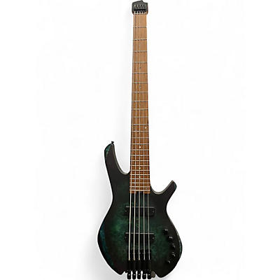 Used Cort Space 5 Green Electric Bass Guitar