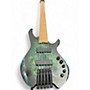Used Cort Space 5 Headless Star Dust Green Electric Bass Guitar Star Dust Green