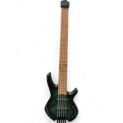 Used Cort Space5 Trans Green Electric Bass Guitar