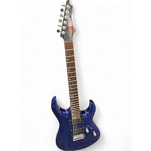 Used Cort X-2 Blue Solid Body Electric Guitar Blue