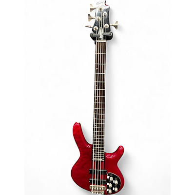 Used Cort bass Candy Apple Red Electric Bass Guitar