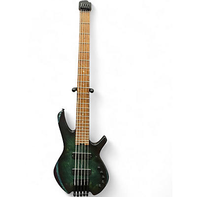 Used Cort space 5 Green Electric Bass Guitar