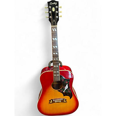 Used Cortez F0055 Cherry Acoustic Guitar