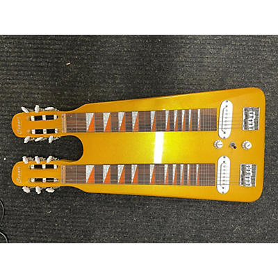 Used Cozart Double Neck Slide Guitar Aztec Gold Lap Steel