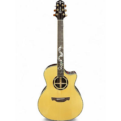 Used Crafter Guitars DRAGON ROSE PLUS Natural Acoustic Electric Guitar