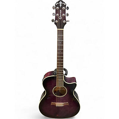 Used Crafter Guitars GCL-80 Purple Acoustic Guitar