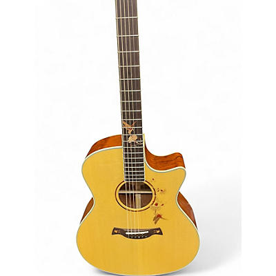 Used Crafter Guitars Twin Bird 32nd Anniversary Natural Acoustic Electric Guitar