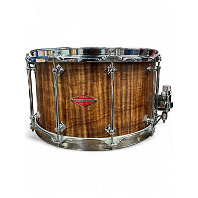 Used Craviotto 14X8 Private Reserve Burnt Curly Maple Snare Drum Burnt Curly Maple Drum