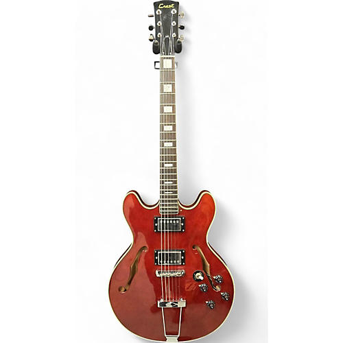 Used Crest HOLLOW DBL CUT Cherry Hollow Body Electric Guitar Cherry