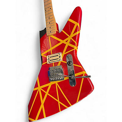 Used Crestline EVH Explorer Red Solid Body Electric Guitar