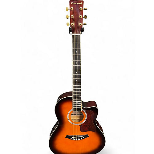 Crestwood Used Crestwood 2017EQTS 2 Color Sunburst Acoustic Electric Guitar 2 Color Sunburst