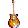 Used Crestwood Semi-Hollow 2 Tone Sunburst Hollow Body Electric Guitar 2 Tone Sunburst