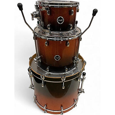 Used Crush Drums & Percussion 3 Piece Sublime Series ORANGE FADE SPARKLE Drum Kit