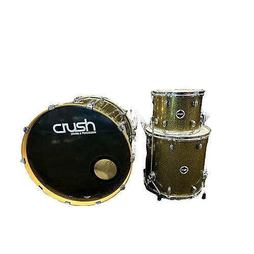 Crush Drums & Percussion Used Crush Drums & Percussion 3 piece Sublime Maple Green Sparkle Drum Kit Green Sparkle