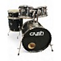 Used Crush Drums & Percussion 5 Piece Alpha Series BLACK SPARKLE Drum Kit BLACK SPARKLE