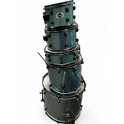 Used Crush Drums & Percussion 5 Piece Alpha Series BLUE SPARKLE Drum Kit