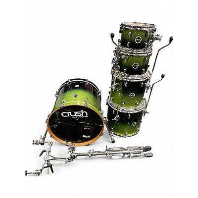 Used Crush Drums & Percussion 5 Piece Sublime E3 Maple Green Sparkle Fade Drum Kit