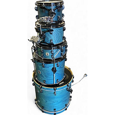 Used Crush Drums & Percussion 5 piece Chameleon Ash Turquoise Drum Kit