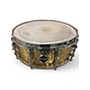 Used Crush Drums & Percussion 5.5X14 Hybrid Hand Hammered Steel Snare Antique Gold Drum Antique Gold 10