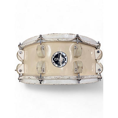 Crush Drums & Percussion Used Crush Drums & Percussion 6X14 Chameleon Birch Snare White on White Drum