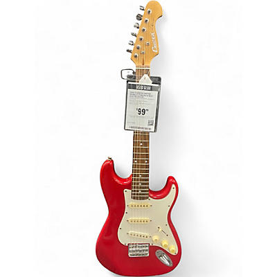 Used Cruzer By Crafter Double Cut Red Solid Body Electric Guitar