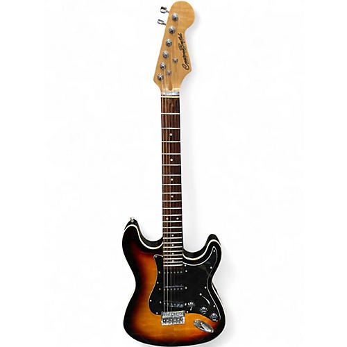Used Custom Build Bound Double Cut 2 Tone Sunburst Solid Body Electric Guitar 2 Tone Sunburst