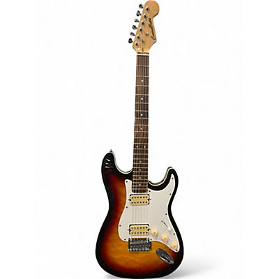 Used Custom Build PARTSCASTER 3 Color Sunburst Solid Body Electric Guitar