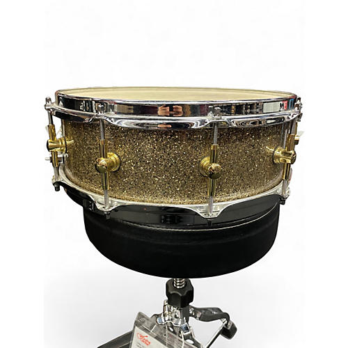 Used Custom Built 5X14 KELLER 8-PLY MAPLE GINGER GLASS GLITTER Drum GINGER GLASS GLITTER 8