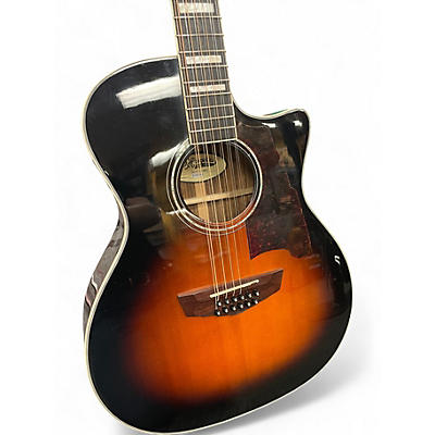 Used D'Angelico DALPG212 Vintage Sunburst 12 String Acoustic Electric Guitar