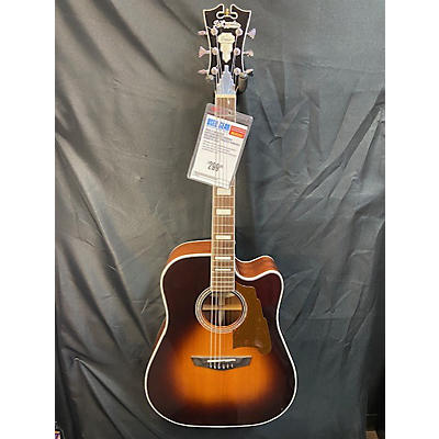 D'Angelico Used D'Angelico DAPD500VSBCPS Premier Dreadnought Tobacco Sunburst Acoustic Electric Guitar