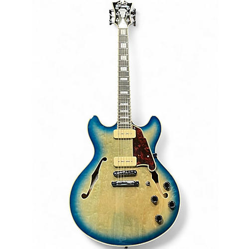Used D'Angelico DAPDCBLBCSCB9EX Blue Hollow Body Electric Guitar Blue