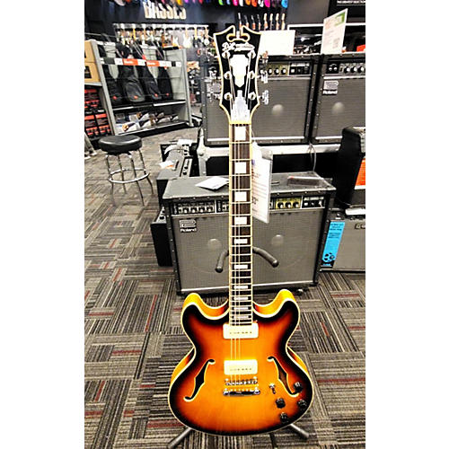 D'Angelico Used D'Angelico DAPDCVSBCSCB9EX *AS IS* Sunburst Hollow Body Electric Guitar Sunburst