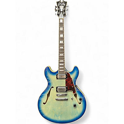 Used D'Angelico DAPDCXTBBCS Blue Burst Hollow Body Electric Guitar