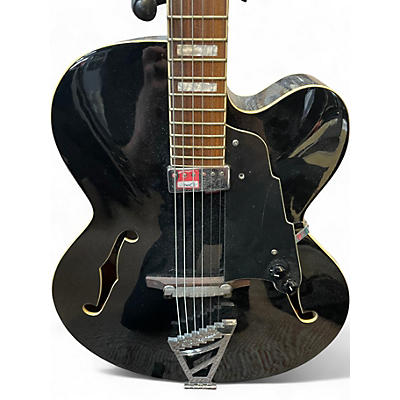 Used D'Angelico DAPEXL Jet Black Hollow Body Electric Guitar