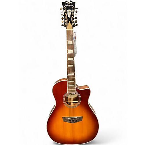 Used D'Angelico DAPG212 3 Color Sunburst 12 String Acoustic Electric Guitar 3 Color Sunburst
