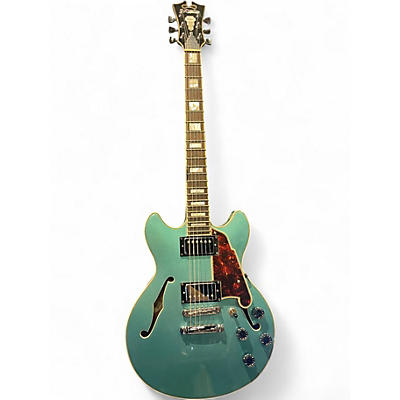 Used D'Angelico DAPMINIDCOTCSCB Blue Hollow Body Electric Guitar