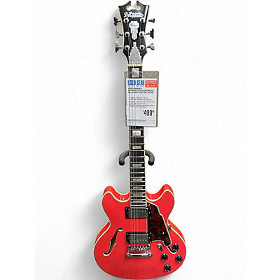 Used D'Angelico DAPMINIIDCFRCSCB CREAM RED Hollow Body Electric Guitar