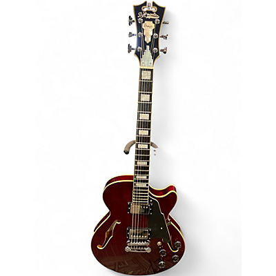 Used D'Angelico DAPSSTWINCSCB Trans Red Hollow Body Electric Guitar