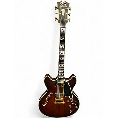 Used D'Angelico DC Deluxe Brown Hollow Body Electric Guitar
